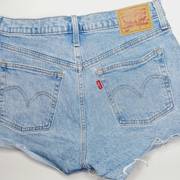 Levis 501 High Rise Shorts - Picture 2 of 3